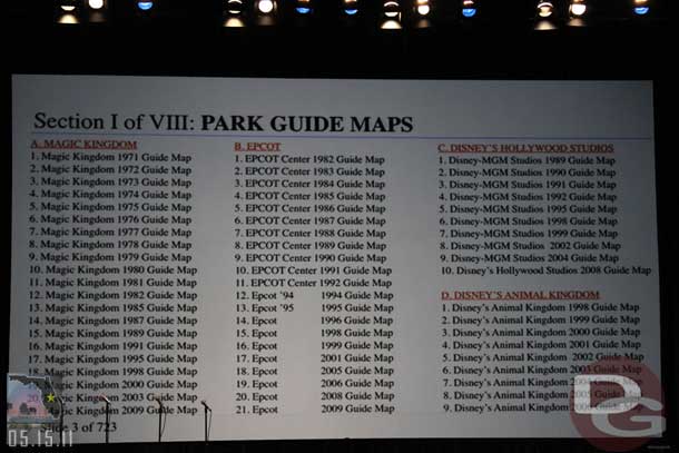 Other park maps he is going to discuss...