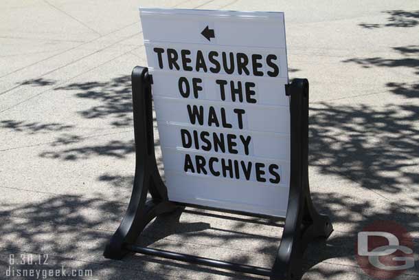 Plenty of signs to guide those coming for the events, after our preview was a D23 Members event this evening.
