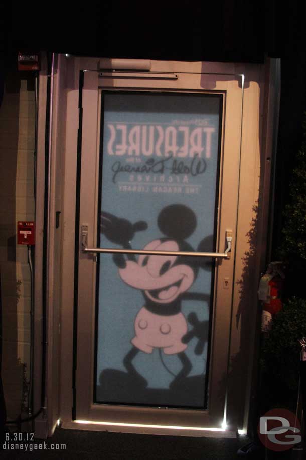 Even the emergency exit doors have signage for the exhibit.