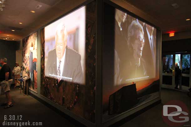 Our time in the Disney exhibit was up, it was 4:30 and time for the D23 Members event, so we exited.  Had 30 minutes before the library closed so cut through to show some Air Force One.  Along the way went backwards in through the library..  they have updated it with more multimedia and interactivity so if you have not visited recently there is plenty to see in the main library exhibits too.