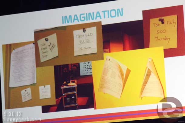 Some of the notes in the Imagination pavilion.