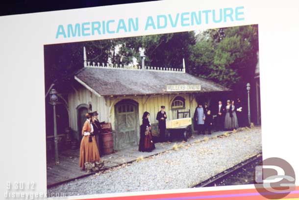 American Adventure...  all Disneyland fans recognize this station... its the New Orleans Square one.