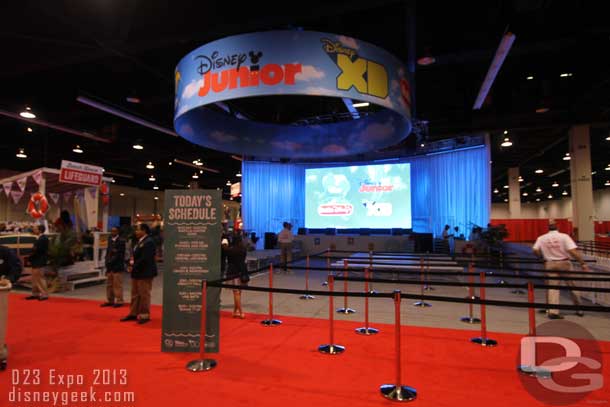 Disney Channel/Disney Junior/Disney XD had a stage and seating area for guest appearances.