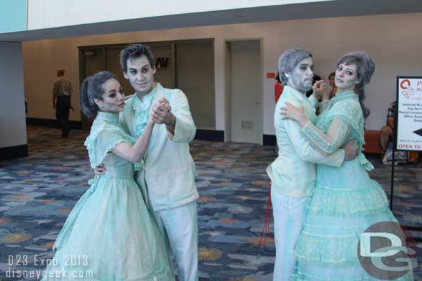 Some guests really got into it with their costumes.  Here are some ballroom dancers from the Haunted Mansion.