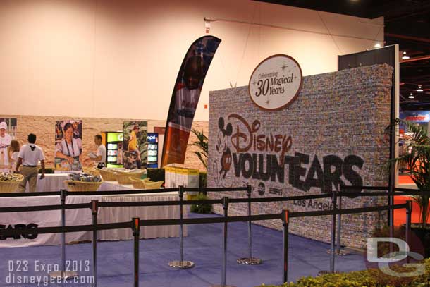 Disney Voluntears had a large area again where guests could help with various projects.