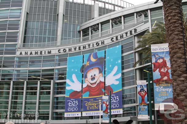 The front of the convention center as I made my way toward the doors to check in for the day.