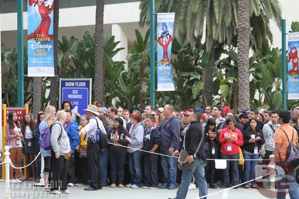 Here they were starting to let the first guests closer to the main doors.