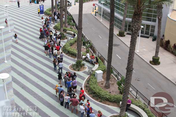 The line for non members stretched down another walkway.