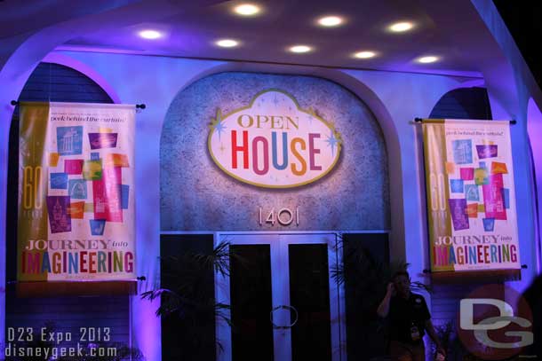 The Parks and Resorts exhibit for the 2013 D23 Expo featured Walt Disney Imagineering to celebrate its 60th Anniversary in an exhibit entitled Journey Into Imagineering.
