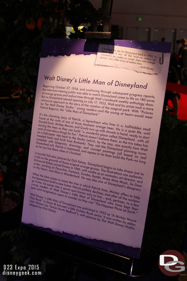 Time to head into the display.  First up on the right is Walt Disneys Little Man of Disneyland 