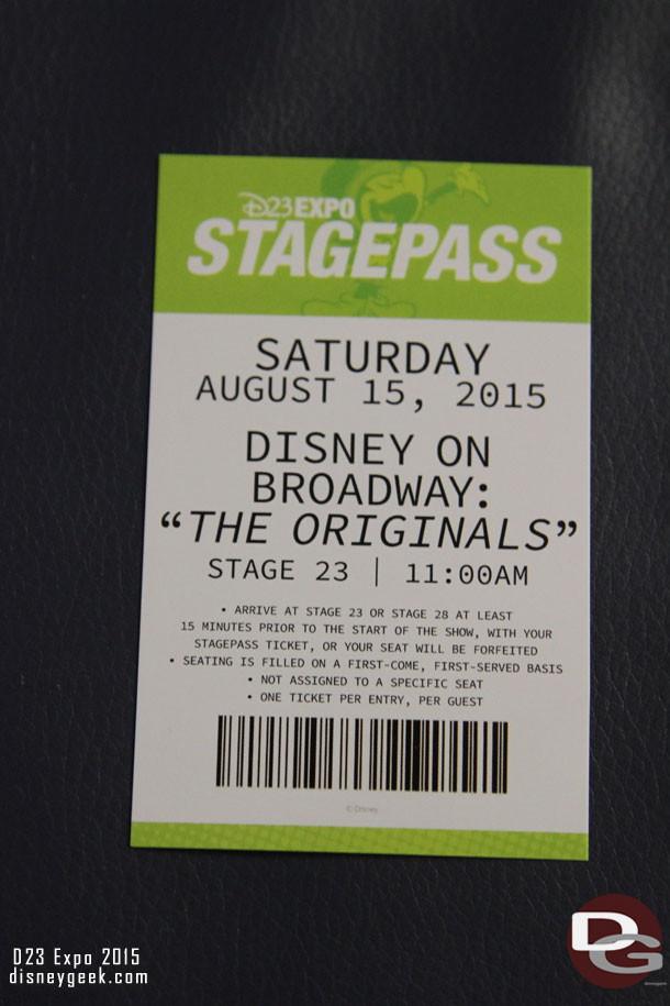 Picked up a StagePass for the first Disney on Broadway performance on Saturday.