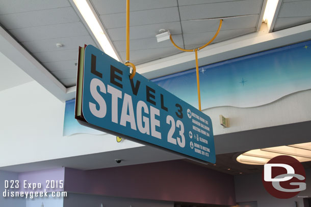 It was held in the large Stage 23 on the 3rd level of the convention center.