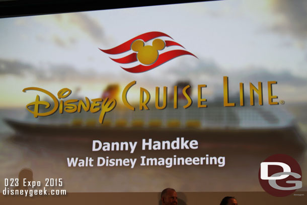 Next up Disney Cruise line with Danny Handke from WDI.