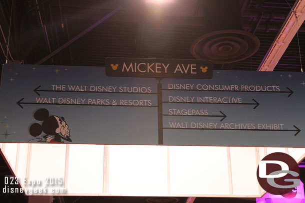 The main D23 Expo Floor housed exhibits, booths, photo ops and more scattered throughout the convention center from various parts of the company, other business, and fans.