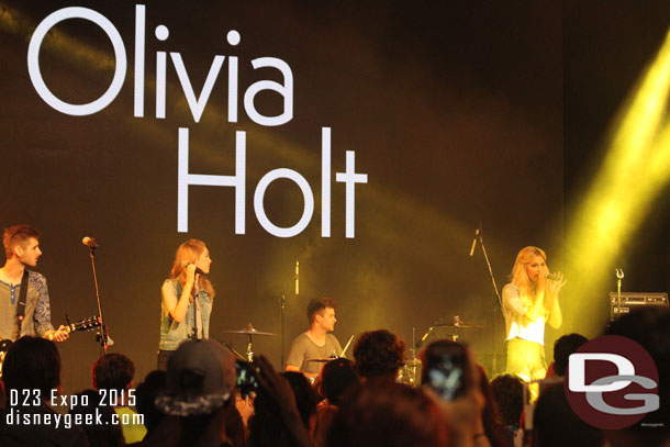 Olivia Holt was one of the first acts to perform on Friday.