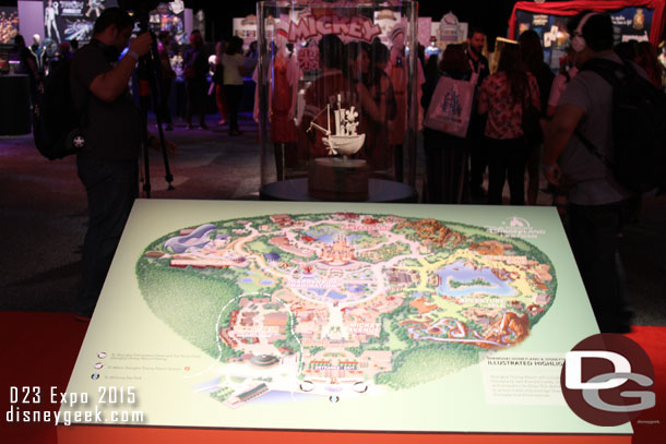 A closer look at the Shanghai Disneyland map at the entrance.