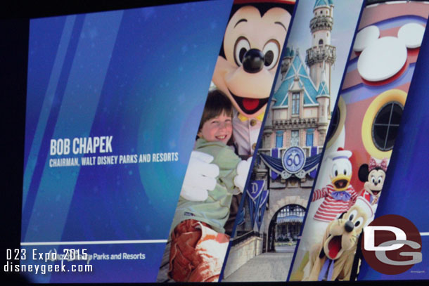 Bob Chapek chairman of Walt Disney Parks and Resorts was the host for the presentation.
