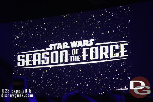 Season of the Force coming to both coasts too.