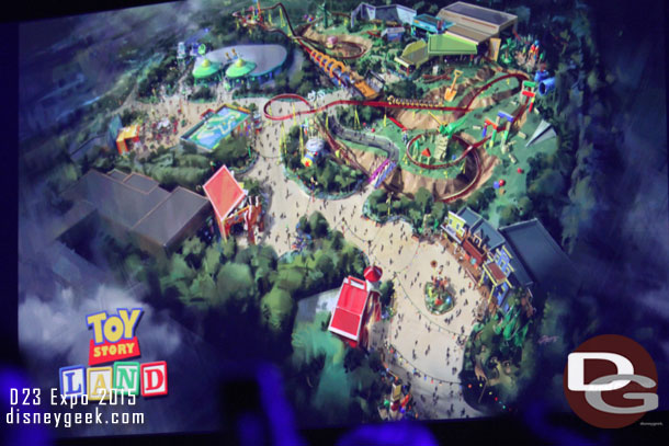 The Big Announcement is the addition of Toy Story Land to the studios.  It will feature two new attractions.