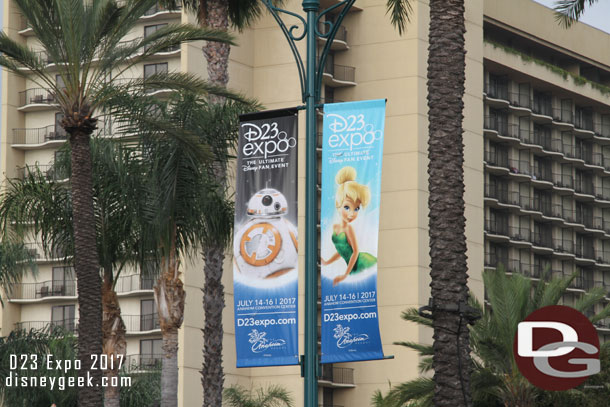 Banners for the event lined Harbor Blvd.