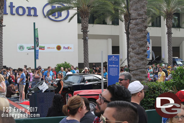 Cars from the Agents of SHIELD on display.