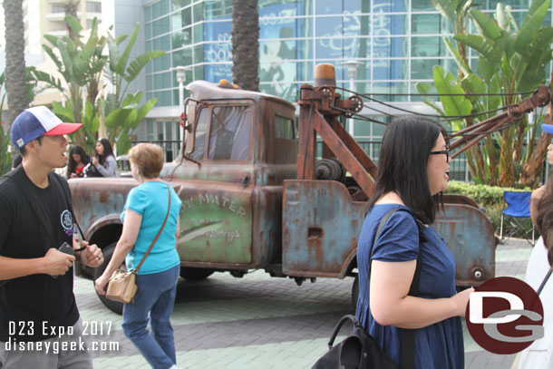 Mater rolling out for pictures.