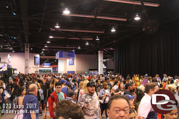 Moving ahead to noon now and the Disney Legends Ceremony crowd exiting out to the convention floor.