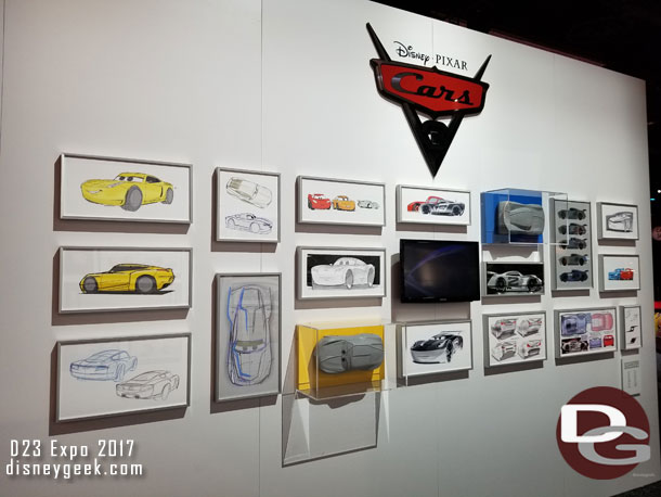 Cars 3 concept art and models.