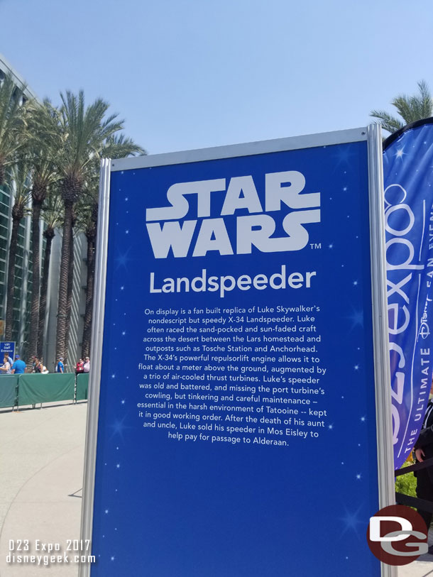 Some info about the Landspeeder.