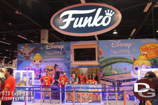 Funko waiting for the first guests to queue up.