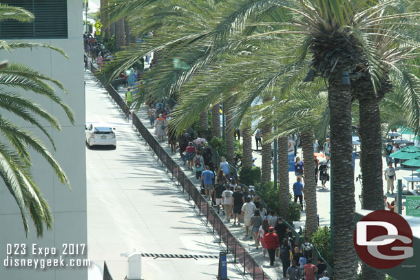 Lines of guests still being moved around outside.  Not sure if that is to get in or for something else.