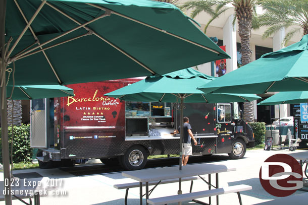 The food trucks were just getting ready to open, it was around 11:30am.