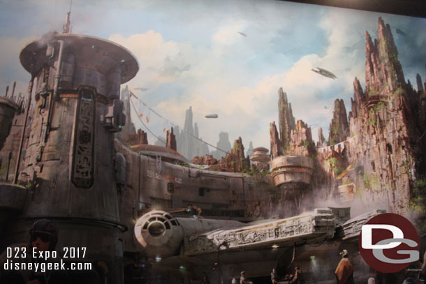 A large photo op with the piece of concept art that was released previously.