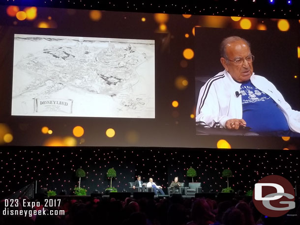 Marty took a moment to talk about the map of Disneyland that was recently auctioned off.  He explained it was an original copy.. not the original Herb Ryman piece.