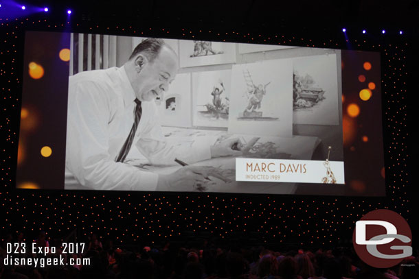 The presentation started off going through all the Disney Legends who are Imagineers.  They are shown by the year they were inducted as a Disney Legend.