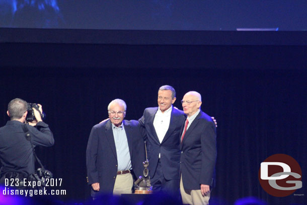 Clyde's children accepted on his behalf.