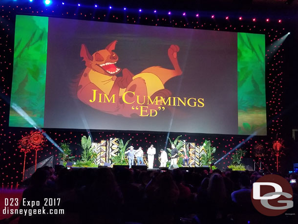 Jim Cummings, the voice of Ed was brought out next.