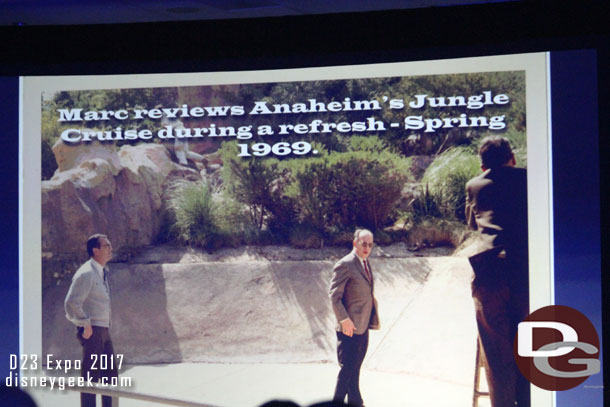 Marc checking out the Jungle Cruise work.