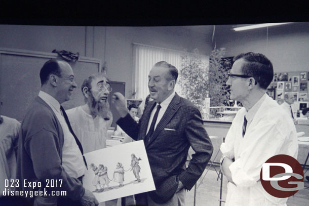 Showing Walt some work for Pirates of the Caribbean.