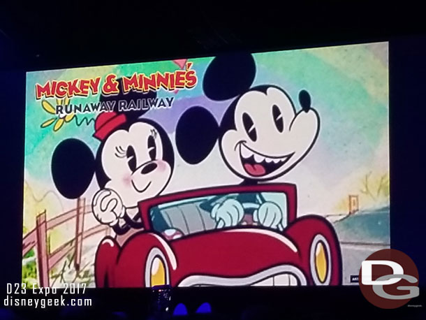 Also unveiled the name, Mickey & Minnie's Runaway Railway.