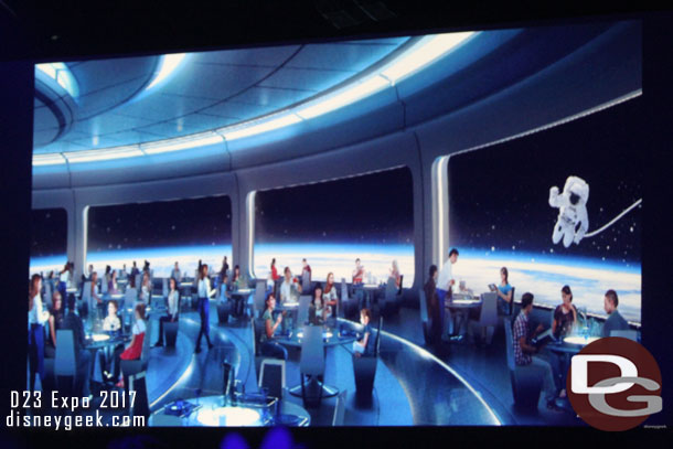 No date announced but a Space themed restaurant coming to Future World.