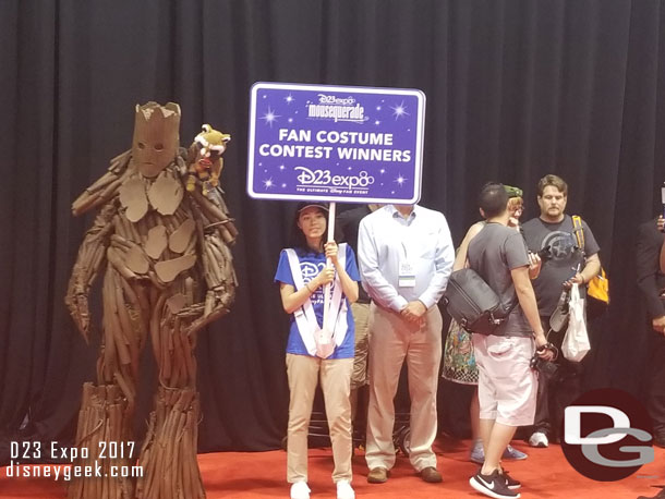 As we waited for the first Street Party at the D23 Expo 2017 to start Fan Costume Contest winners lined up opposite us.