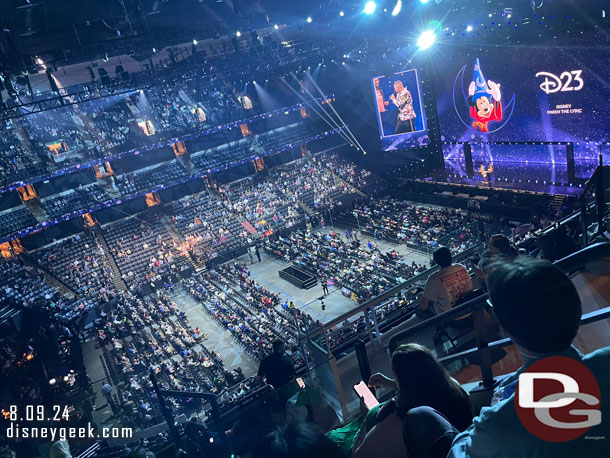 A friend was sitting in the upper 400 level, here is the view from up there.