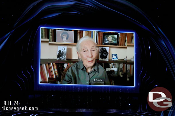 Jane Goodall introducing Joe Rohde