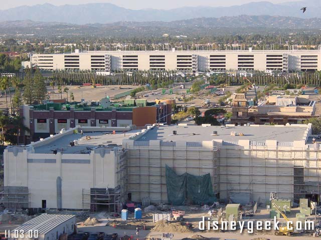 Work is progressing quickly on the exterior of the AMC theater.