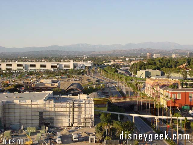 Looking up Disneyland Drive.