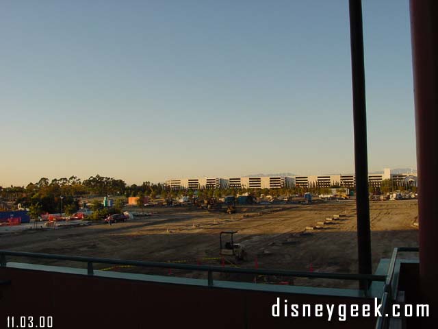 The Downtown Disney parking lot looks almost ready for asphalt.