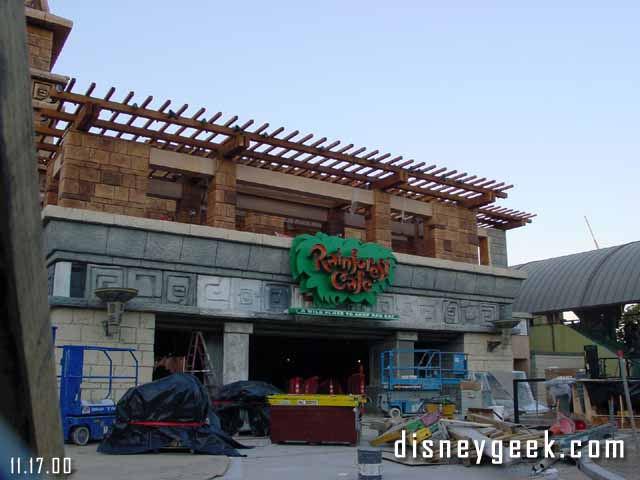 The Rain Forest exterior looks to be nearing completion. The sign is now up.