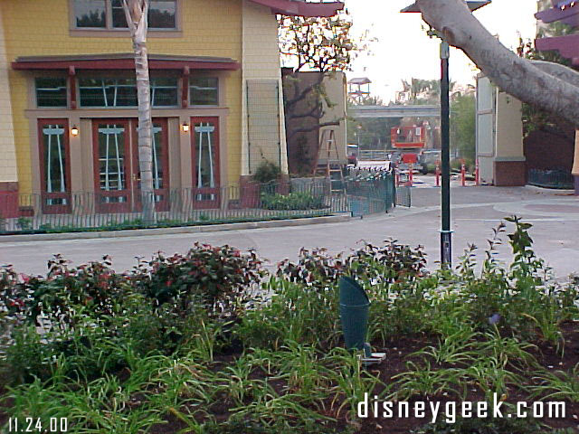 Panning back towards the bakery.