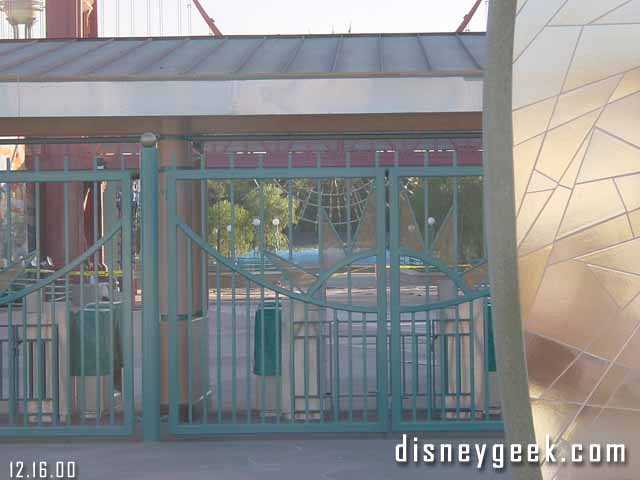 Looking through the DCA main gate.